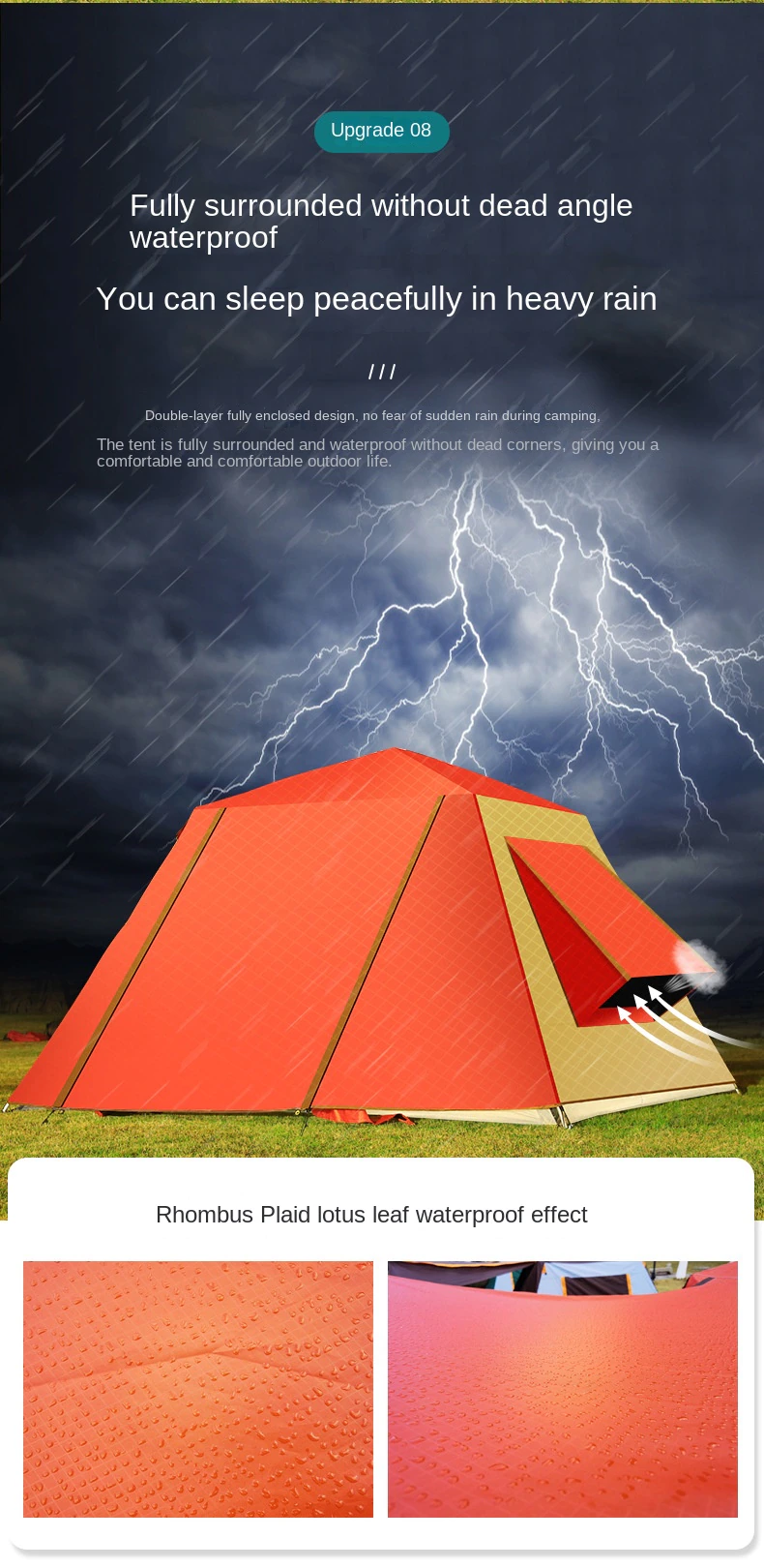 Cheap Goat Tents Automatic Aluminum Rod Portable Uv protection Camping Camping Outdoor Thickened Rainproof Tent Dropshipping   